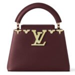 LV Capucines Mini Tote Bag 27cm – Maroon Taurillon Leather with Gold-Tone Hardware