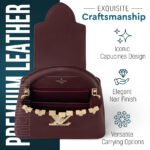 LV Capucines Mini Tote Bag 27cm – Maroon Taurillon Leather with Gold-Tone Hardware - Image 3