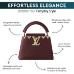 LV Capucines Mini Tote Bag 27cm – Maroon Taurillon Leather with Gold-Tone Hardware - Image 4