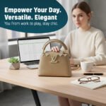 LV Capucines Mini Tote Bag – Beige Taurillon Leather with Gold-Tone - Image 6