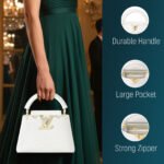 LV Capucines Mini Tote Bag – White Taurillon Leather with Gold-Tone Hardware - Image 10