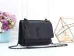 YSL Sunset Croc-Embossed Leather Chain Cross Body Bag - Image 6