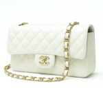 Cross Body Jumbo Classic Lambskin Double Flap Mini Tote Bag for Womens White CH