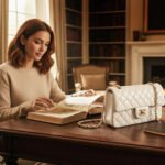 Cross Body Jumbo Classic Lambskin Double Flap Mini Tote Bag for Womens White CH - Image 6