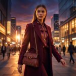 Valentino Garavani Crystal-Embellished Small VLogo Shoulder Bag – Burgundy Leather 19cm - Image 6