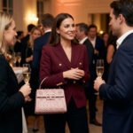 Valentino Garavani Crystal-Embellished Small VLogo Shoulder Bag – Pink Leather 19cm - Image 4