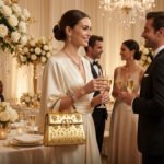 Valentino Golden Crystal Embellished Mini Top Handle Bag – 19cm - Image 5