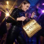 Valentino Golden Crystal Embellished Mini Top Handle Bag – 19cm - Image 6