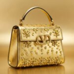 Valentino Golden Crystal Embellished Mini Top Handle Bag – 19cm - Image 7