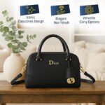 Dior Mini Tote Bag – Leather Handbag with Gold-Tone Hardware - Image 3