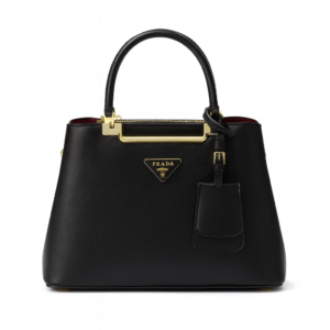Prada Galleria Saffiano Leather Handbag – Classic Black with Gold-Tone Hardware