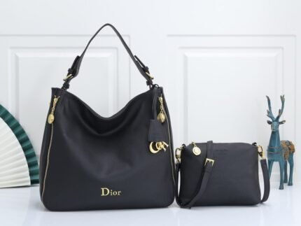 Dior Luxury Women’s Handbag Set – Premium Leather Shoulder Bag & Crossbody Black