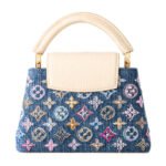 Louis Vuitton Luxury Capucines Mini Denim Blue Tote Bag - Image 3